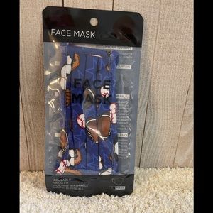 New Face Mask With Footballs Snug Fit ~ Reusable